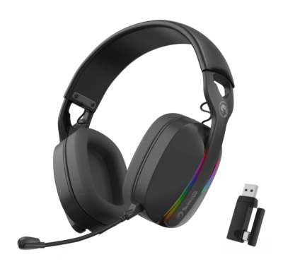 Headset Marvo Scorpion HG9086W BK Pulz 70W Micrófono Desmontable Conexión Bt/wireless/cable USB Color Black RGB